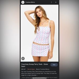 Frankie’s bikinis Courtney scoop terry tank top - s